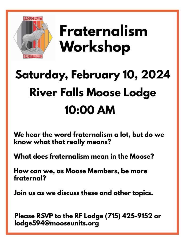 Fraternalism Workshop: River Falls 2024