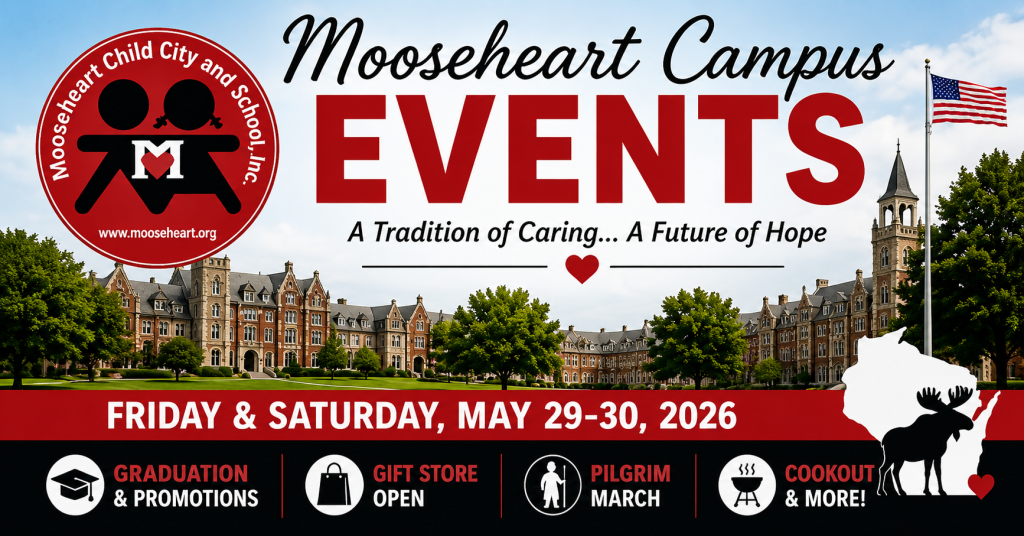 The cookout will be on Saturday, May 20, 2026, following the Pilgrim ceremonies on the Mooseheart Campus.